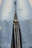 Embellished Wide-Leg Straight Jeans
