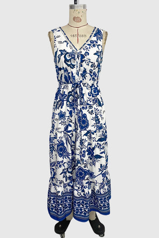 Floral V-Neck Casual Dress