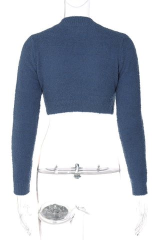 Star-Embellished Cropped Sweater