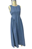 Sleeveless Denim Dress