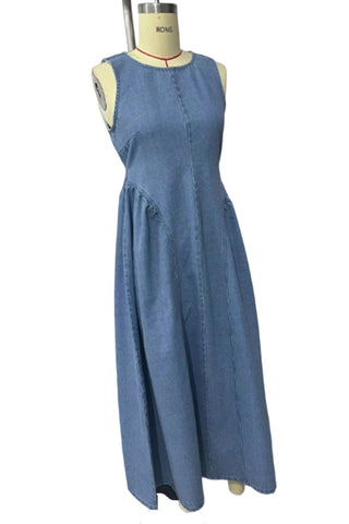 Sleeveless Denim Dress
