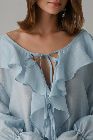 Ruffle Front Shorts Set