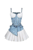 Stylish Denim and Skirt Set