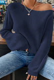 Off-Shoulder Knit Sweater