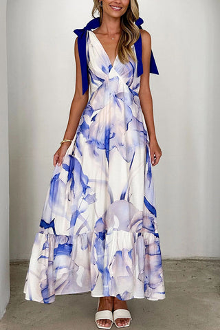 Chevron Pattern Casual Maxi Dress