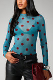 Polka Dot Long-Sleeve T-Shirt