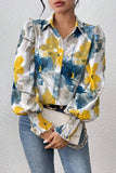 Floral Print Button-Up Blouse