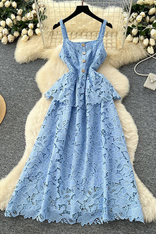 Lace Sundress with Ruffle Bodice