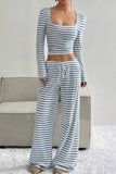 Striped Two-Piece Pant Set