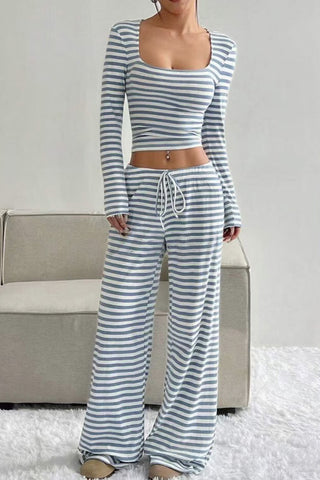 Striped Two-Piece Pant Set