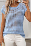 Open-Knit Sleeveless Sweater