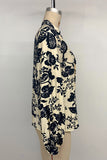 Floral Print Pleated Blouse