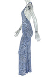 Halter Neck Animal Print Jumpsuit