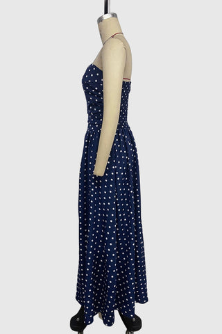 Strapless Polka Dot Casual Dress