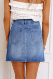 Wrapped Crossed Waist Mini Skirt