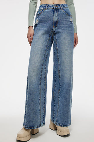 High Waist Straight Jeans