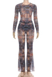Stylish Printed Pants Set
