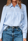 Striped Button-Down Blouse