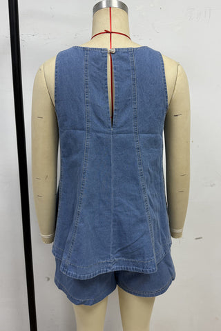 Sleeveless Flared Short Set