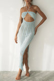 Halter Cut-Out Cover-Up Dress