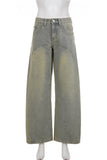 Wide-Leg Denim Pants