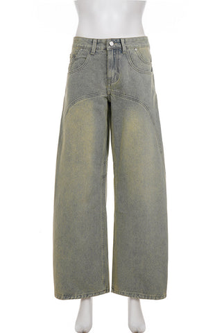 Wide-Leg Denim Pants