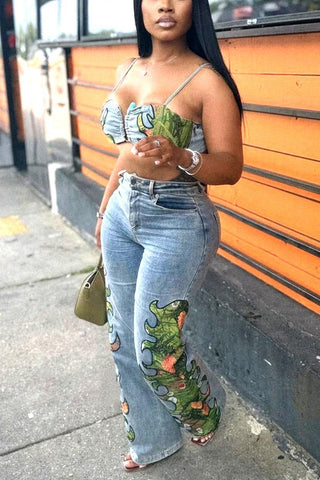 Graphic Pants Set