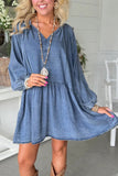 Casual Denim Shift Dress
