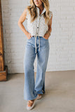 Split-Hem Straight Jeans
