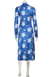 Floral Long Sleeve Midi Dress