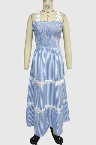 Striped Sleeveless Casual Dress