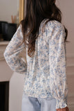 Floral Bow-Tie Blouse
