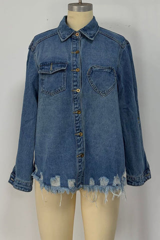Heart Patch Denim Jacket
