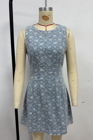 Sleeveless Denim Mini Dress