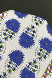 Patterned Button-Up Blouse