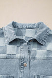 Casual Checker Denim Jacket