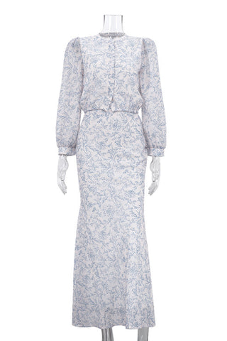 Elegant Floral Skirt Set