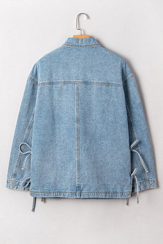 Oversized Button-Front Denim Jacket