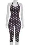 Polka Dot Halter Jumpsuit