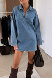 Easy Chic Denim Shirt Dress