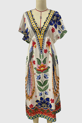 Vibrant Floral Maxi Dress