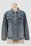 Pearly Studded Denim Jacket