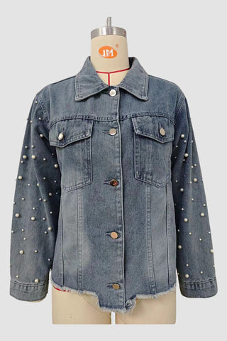 Pearly Studded Denim Jacket