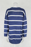 Striped Button-Front Cardigan
