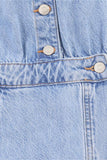 Button-Front Denim Dress