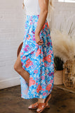 High-Slit Floral Maxi Skirt