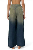 Bow-Accent Wide Leg Jeans