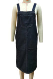 Sleeveless Denim Pinafore Jumpsuit