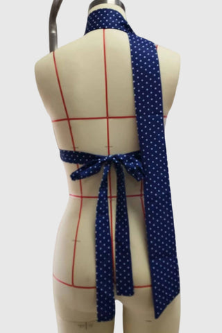 Polka Dot Halter Tank with Scarf Detail