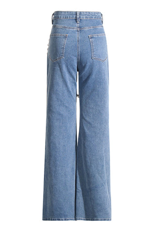 Embellished Straight-Leg Jeans